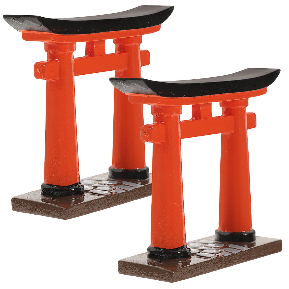 Aquarium Fish Japanese - 2 Buah Dekorasi Resin Gerbang Torii