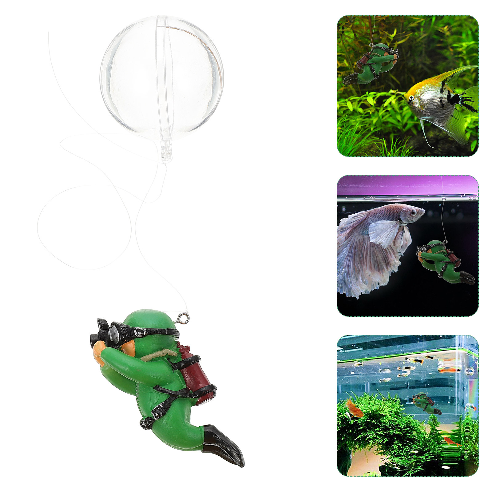 Aquarium Fish Low Maintenance - Dekorasi Penyelam Mengambang untuk Akuarium, Ornamen