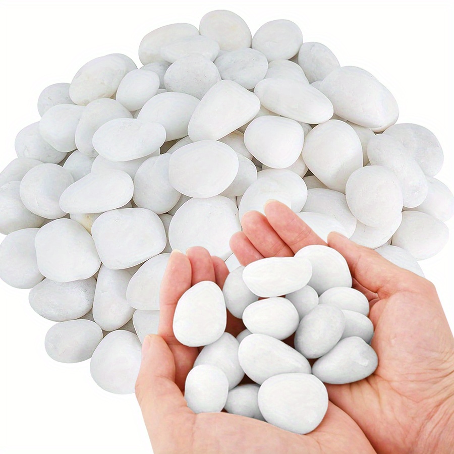 Aquarium Fish Saltwater - 200/400g Batu Kerikil Putih Poles Tinggi