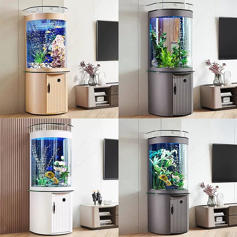 Aquarium Fish Low Maintenance - Akuarium Meja Kaca Filter Bawah Setengah