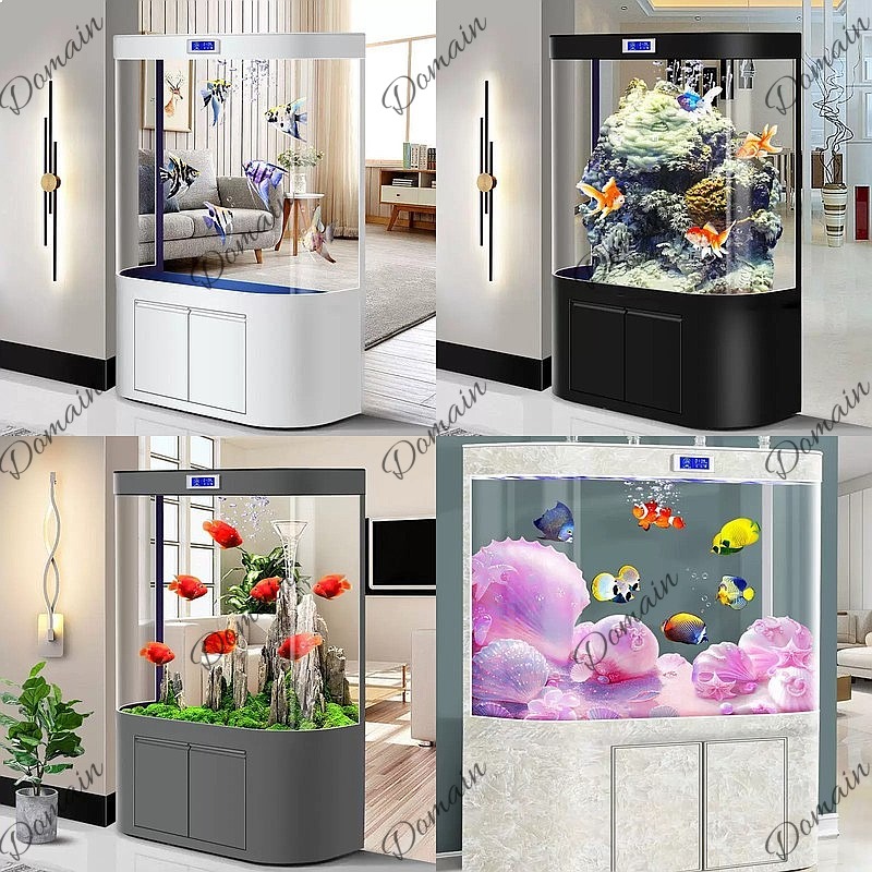 Aquarium Fish Low Maintenance - Akuarium Lantai Ruang Tamu Besar dengan