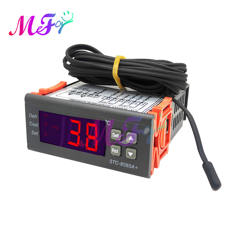 Aquarium Thermometer - Pengontrol Suhu Digital STC-8080A + Termoregulasi