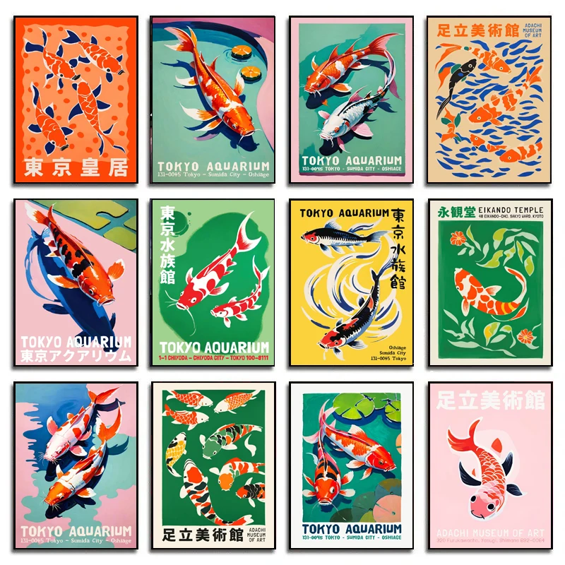 Poster Ikan Koi Akuarium Jepan - Aquarium Fish Japanese ulasan dan harga