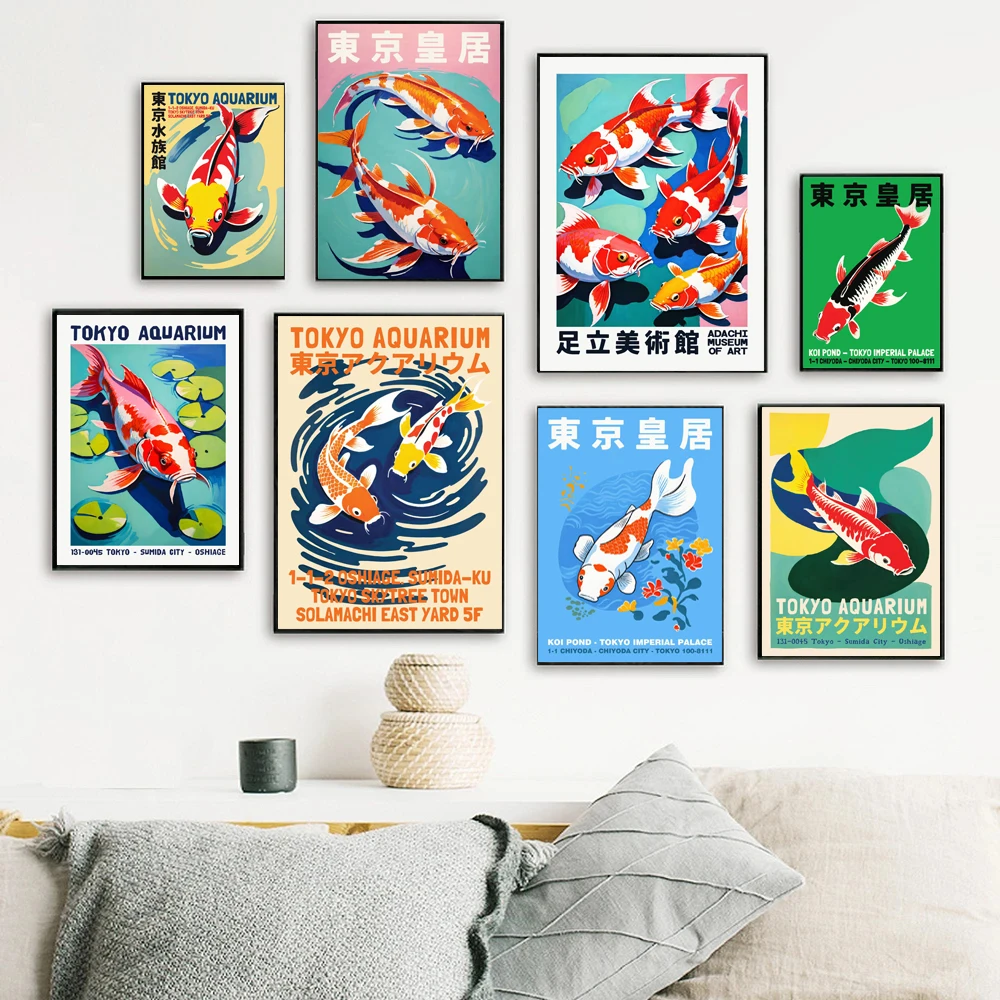 Poster Ikan Koi Akuarium Jepan - Aquarium Fish Japanese ulasan dan harga