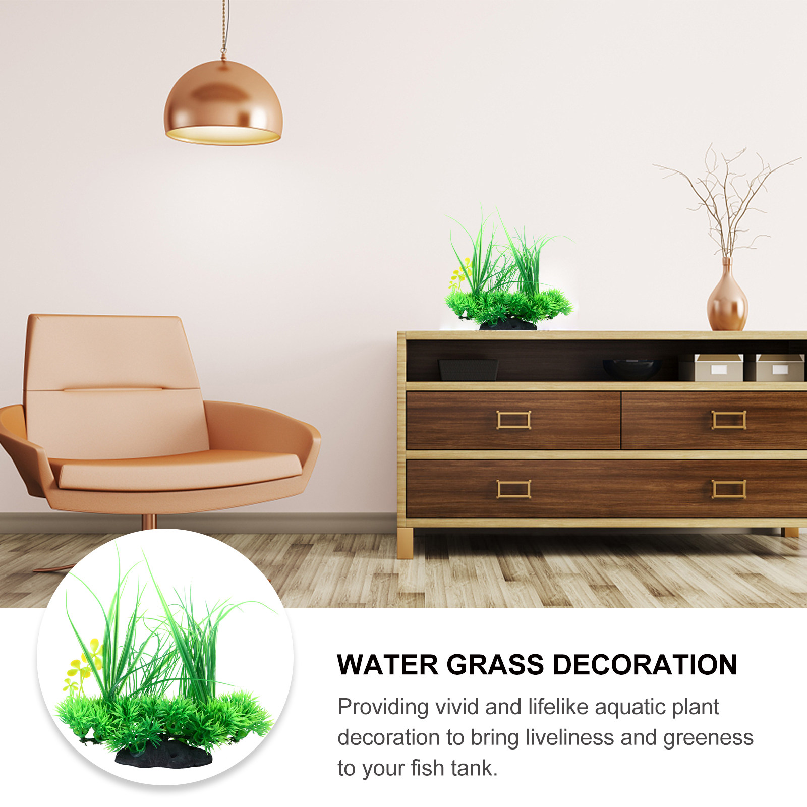 2Pcs Dekorasi Tanaman Air Buat - Aquarium Fish Low Maintenance ulasan dan harga