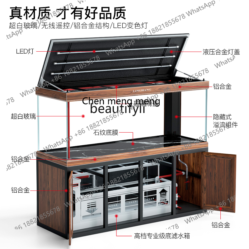 Akuarium ruang tamu besar teri - Aquarium Fish Dragon ulasan dan harga