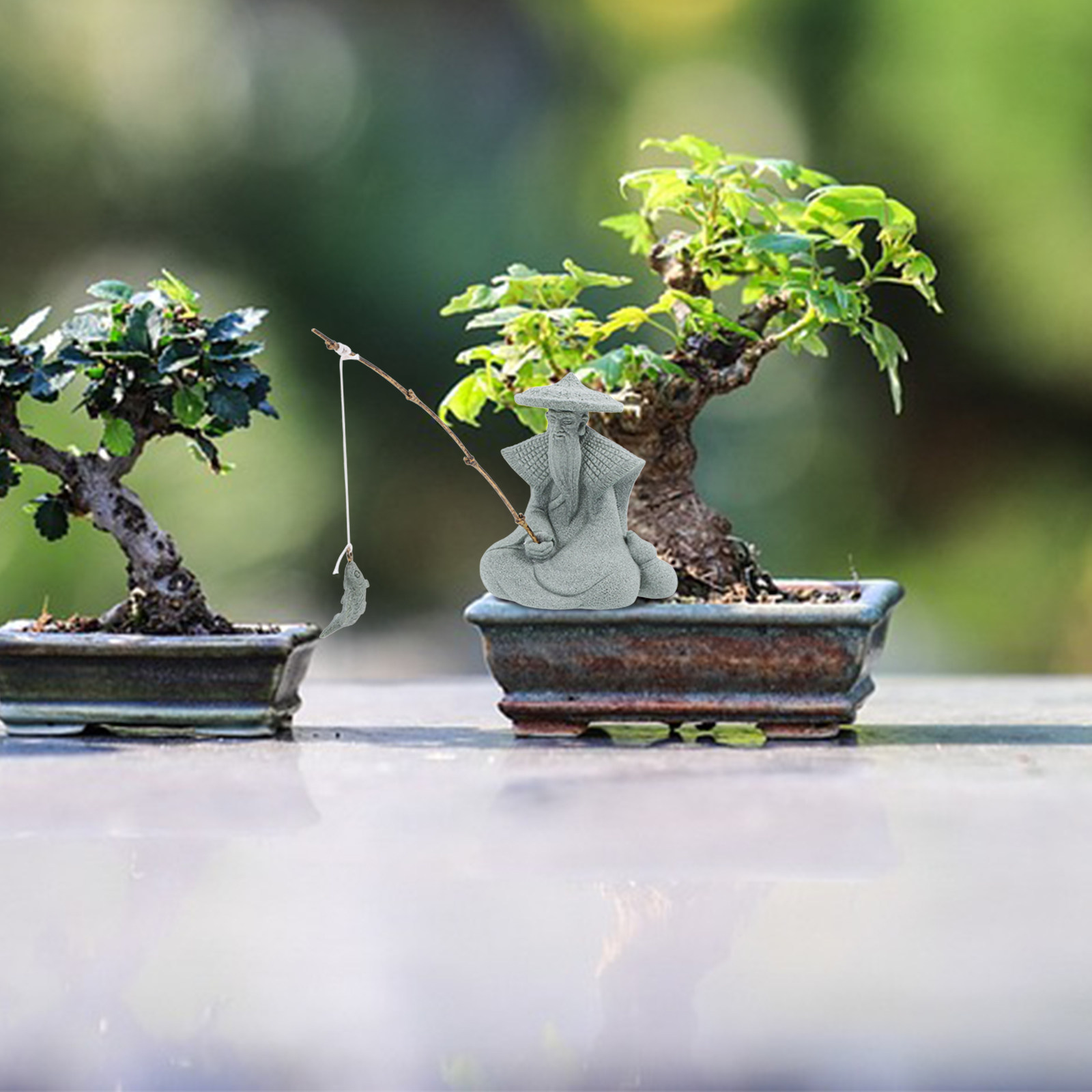 Patung Nelayan Resin Kecil Dek - Aquarium Fish Japanese ulasan dan harga