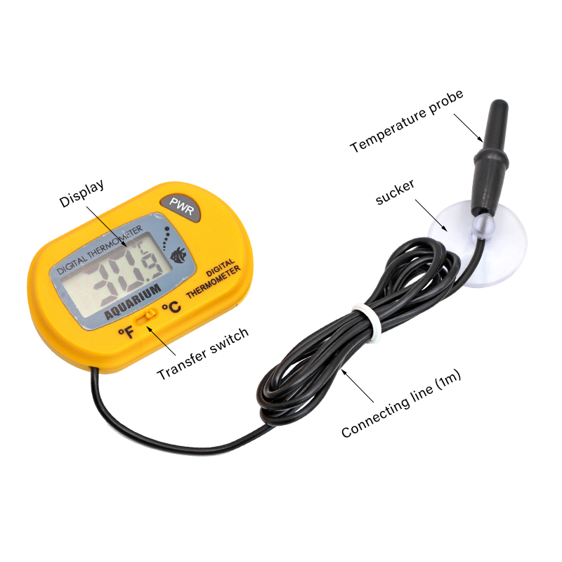 Termometer Tangki Ikan LCD Dig - Aquarium Thermometer ulasan dan harga