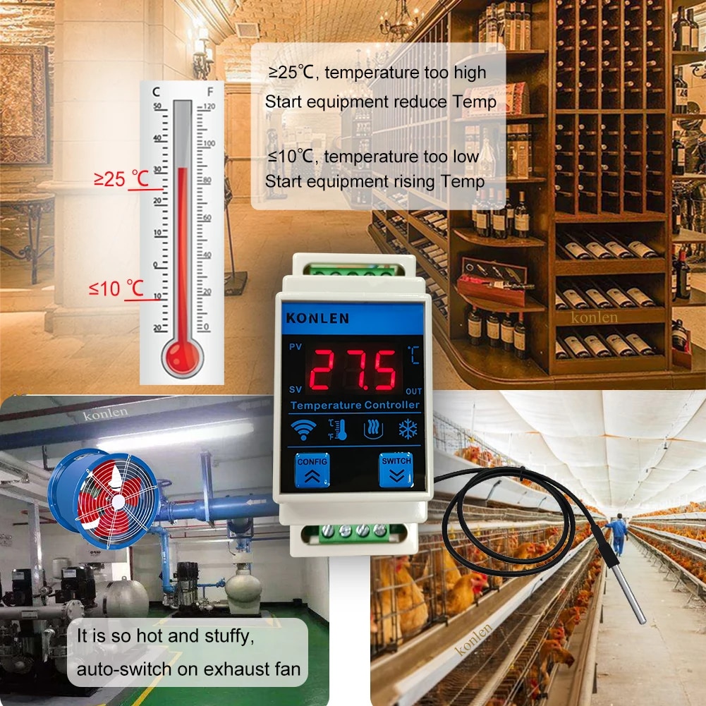 Tuya termometer Sensor suhu WI - Aquarium Thermometer ulasan dan harga