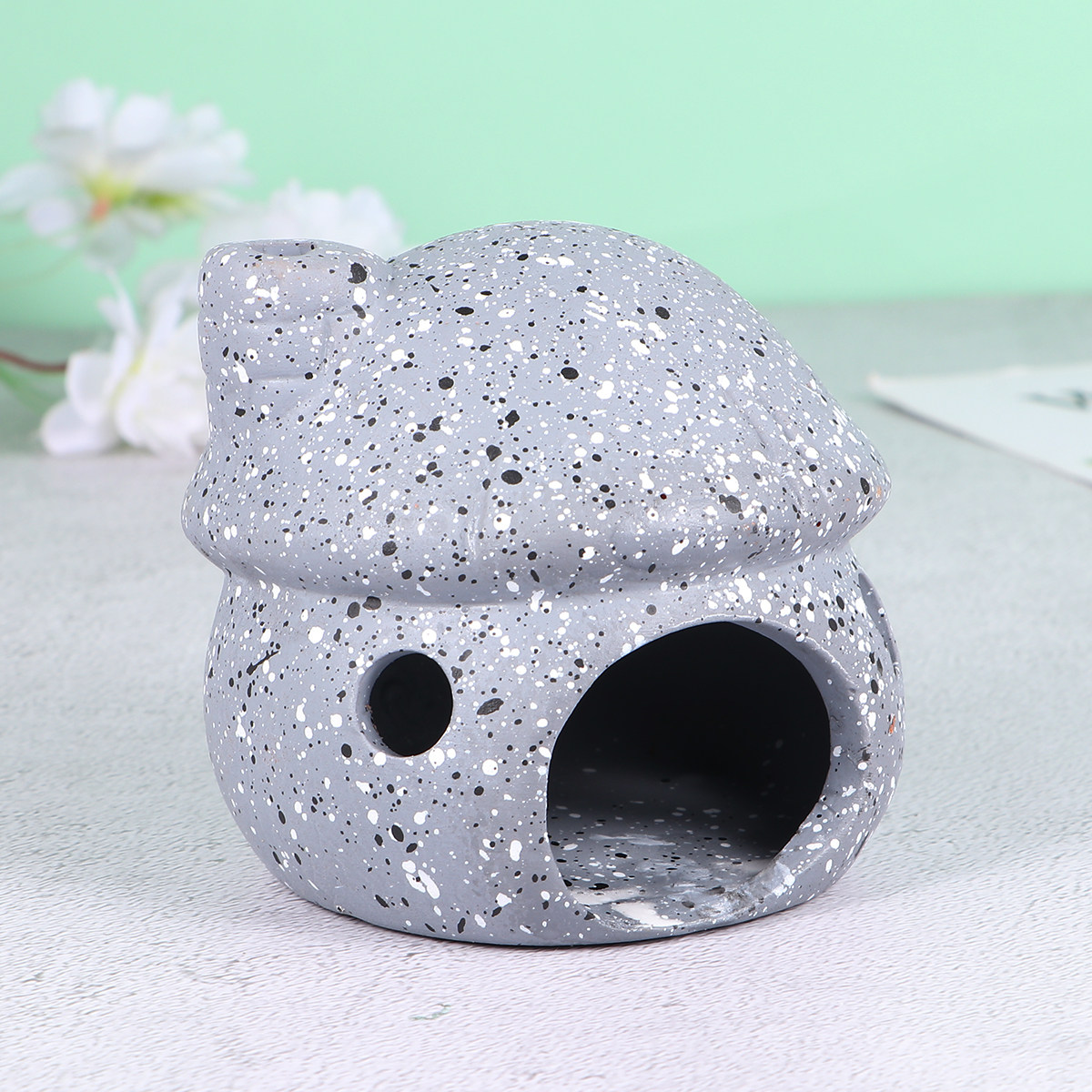 1Pcs Hiasan Gua Keramik Bentuk - Aquarium Fish Low Maintenance ulasan dan harga