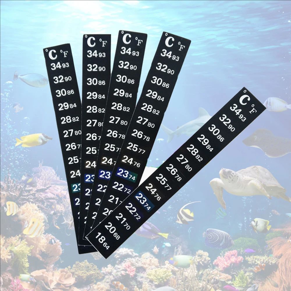 5 Buah/10 Buah Stiker Termomet - Aquarium Thermometer ulasan dan harga
