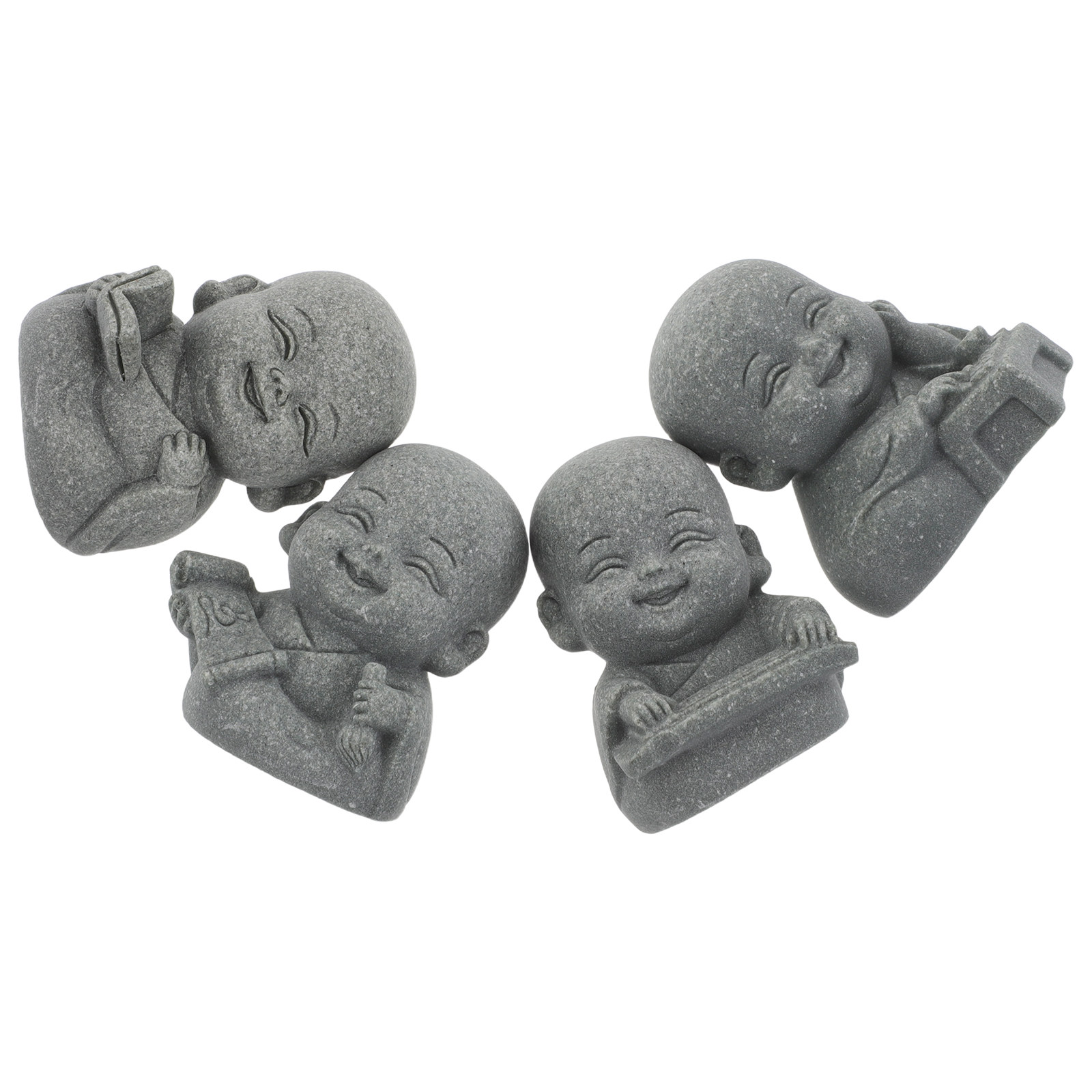 4 Buah Patung Biksu Zen Batu P - Aquarium Fish Japanese ulasan dan harga