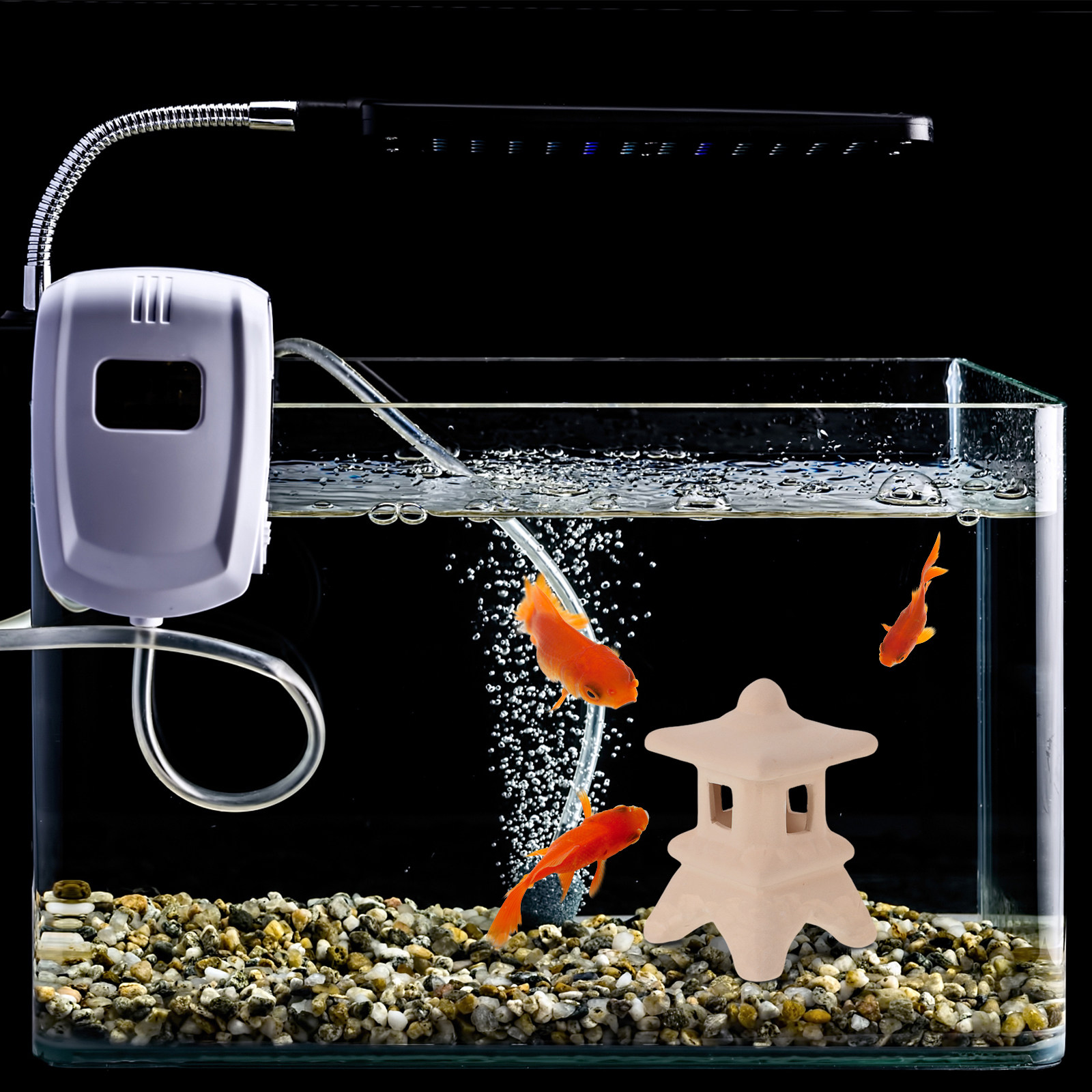 2Pcs Dekorasi Akuarium Keramik - Aquarium Fish Japanese ulasan dan harga